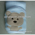 bamboo baby blanket with cute embroidery cap